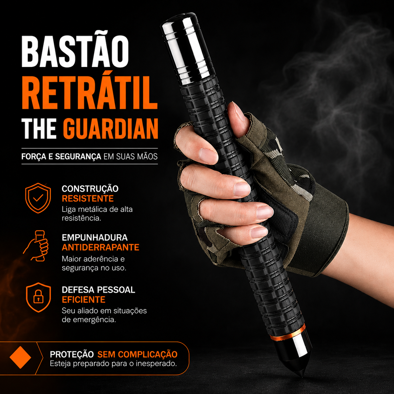 Bastão Retrátil Tático The Guardian