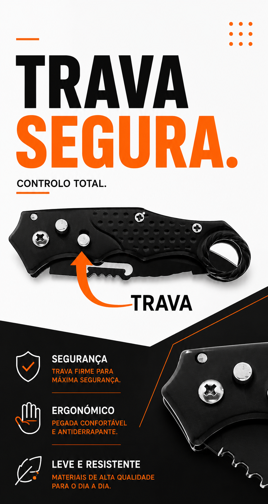 Canivete com Trava Automática