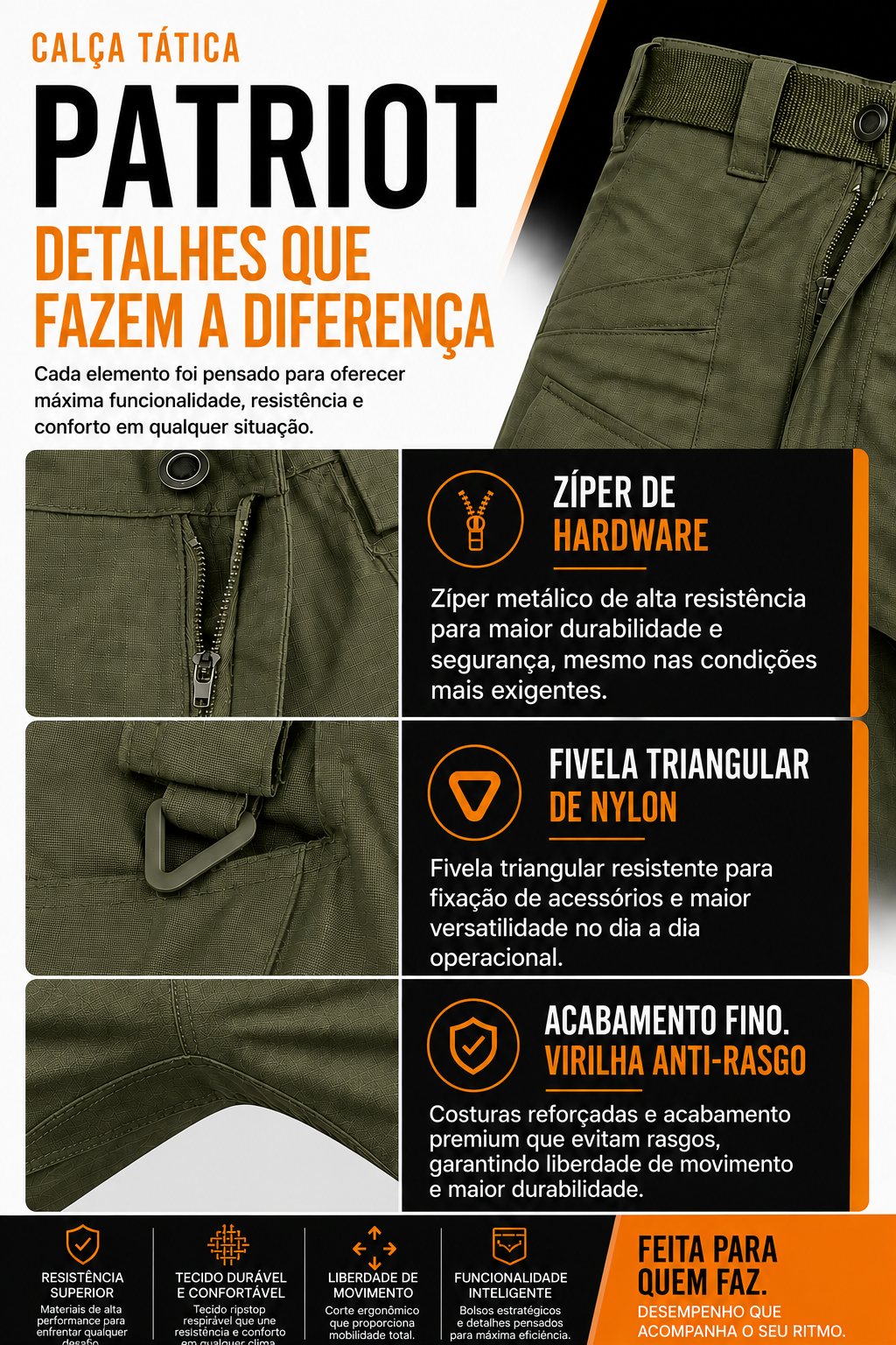 Calça Tática Patriot®  - Verde Oliva