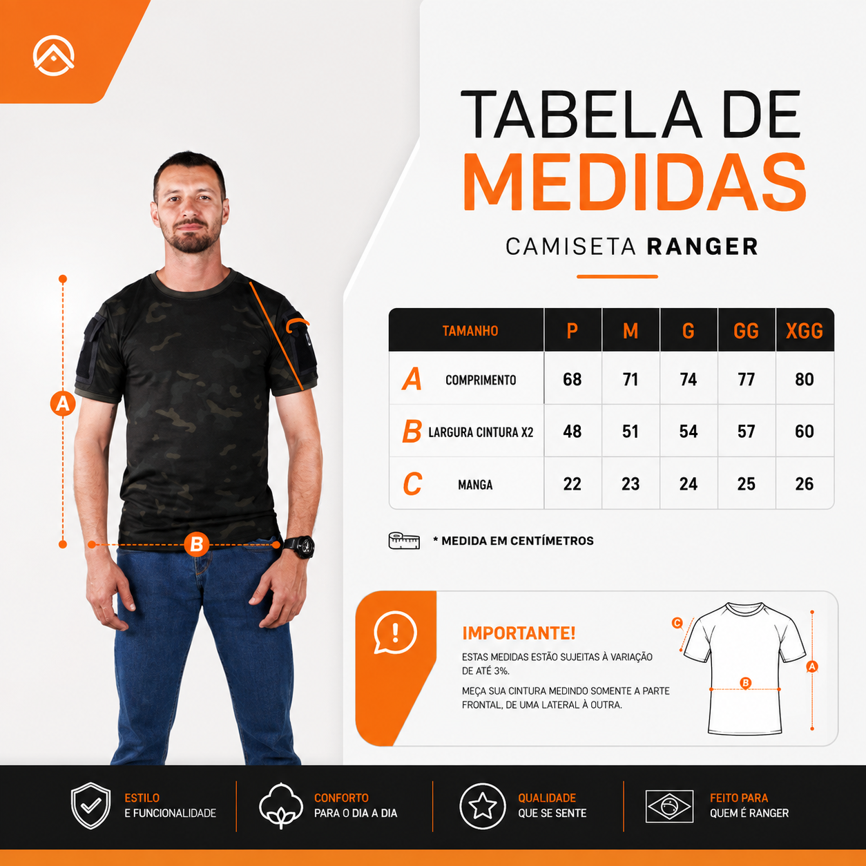 Camiseta Tática Ranger