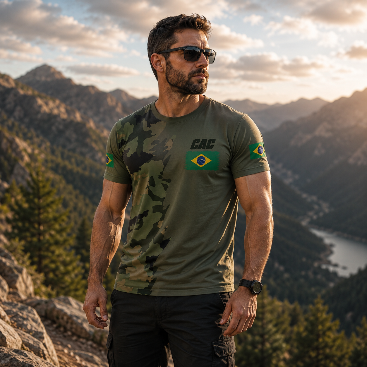 Camiseta CAC - Camuflada