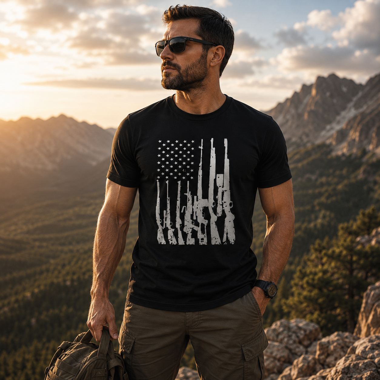 Camiseta Premium Dry Fit Bandeira  USA