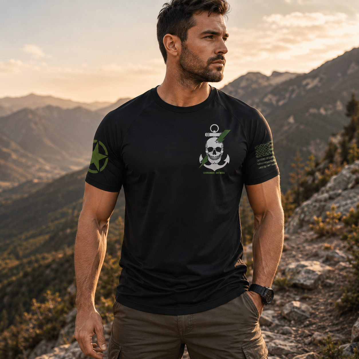 Camiseta Dry Fit Comandos Marinha