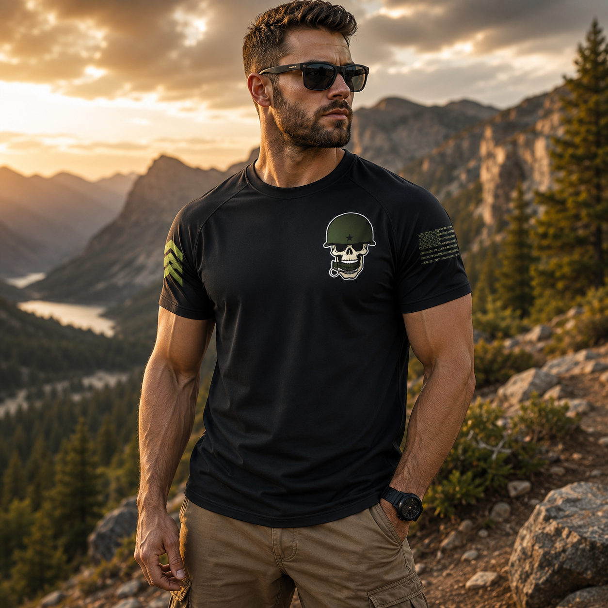 Camiseta Dry Fit Caveira Granada