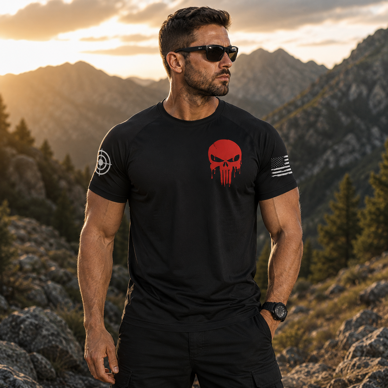 Camiseta Dry Fit Punisher Red