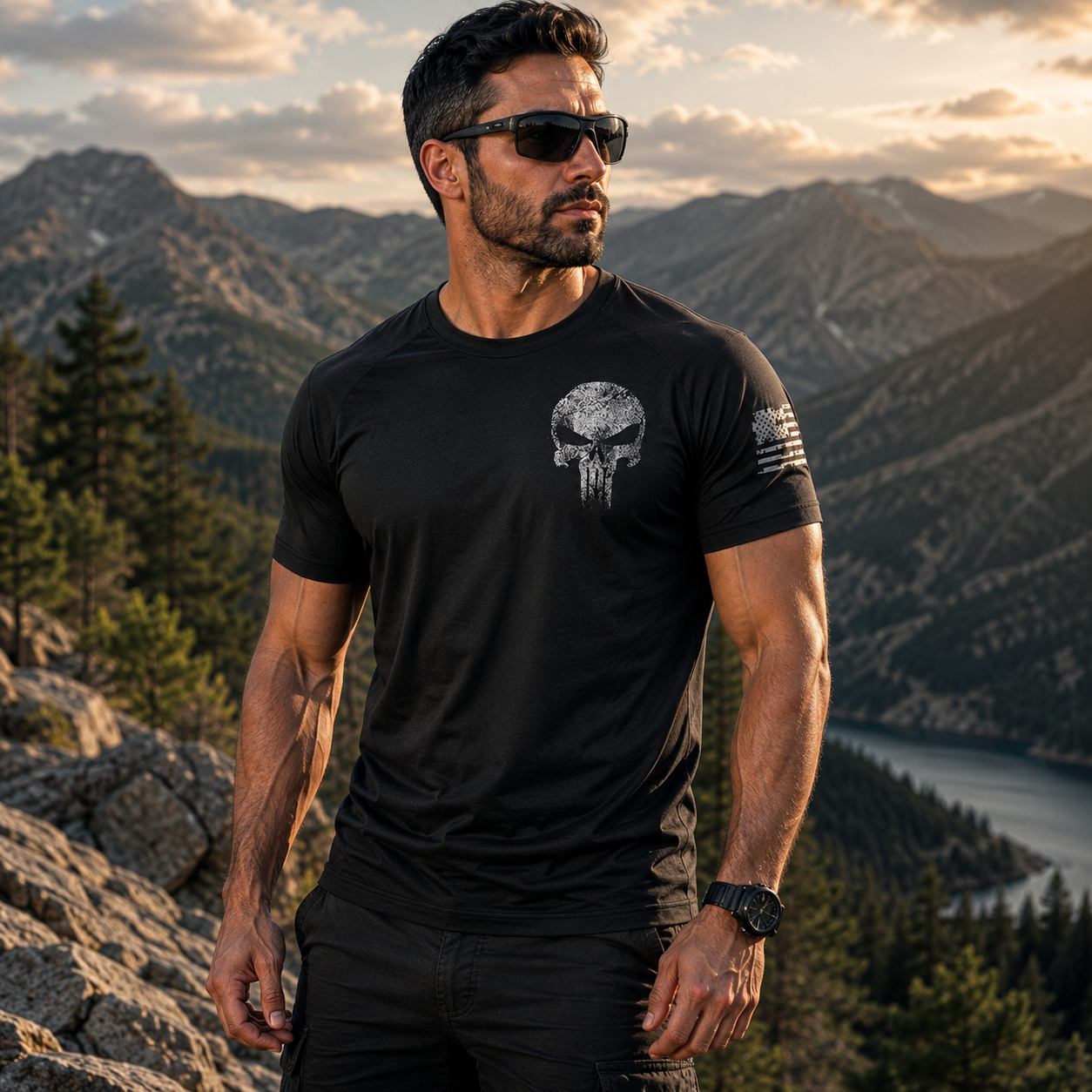 Camiseta Dry Fit Caveira The Punisher 2