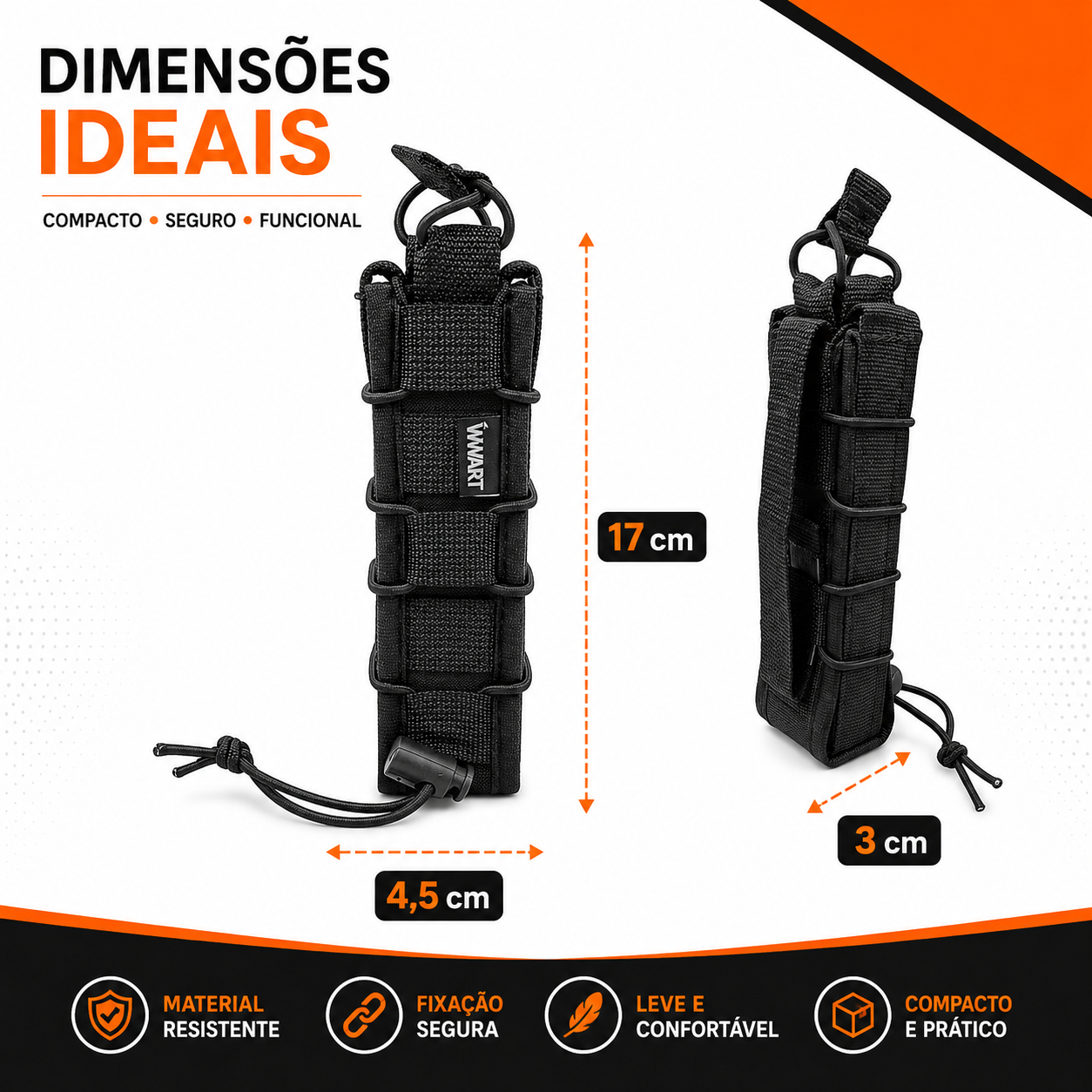 Porta Carregador e Lanterna Modular Universal