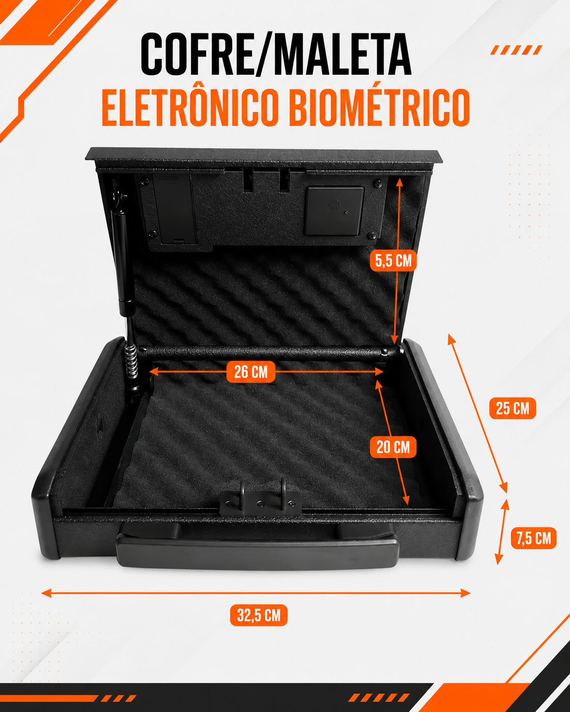 Cofre Maleta Eletrônico Biométrico