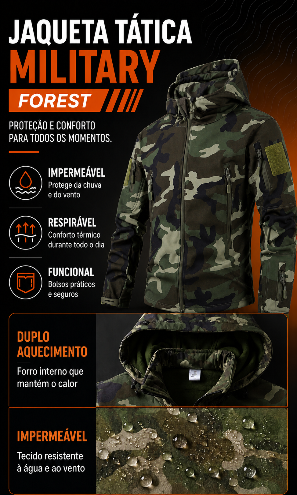 Jaqueta Tática Vanguard - Military