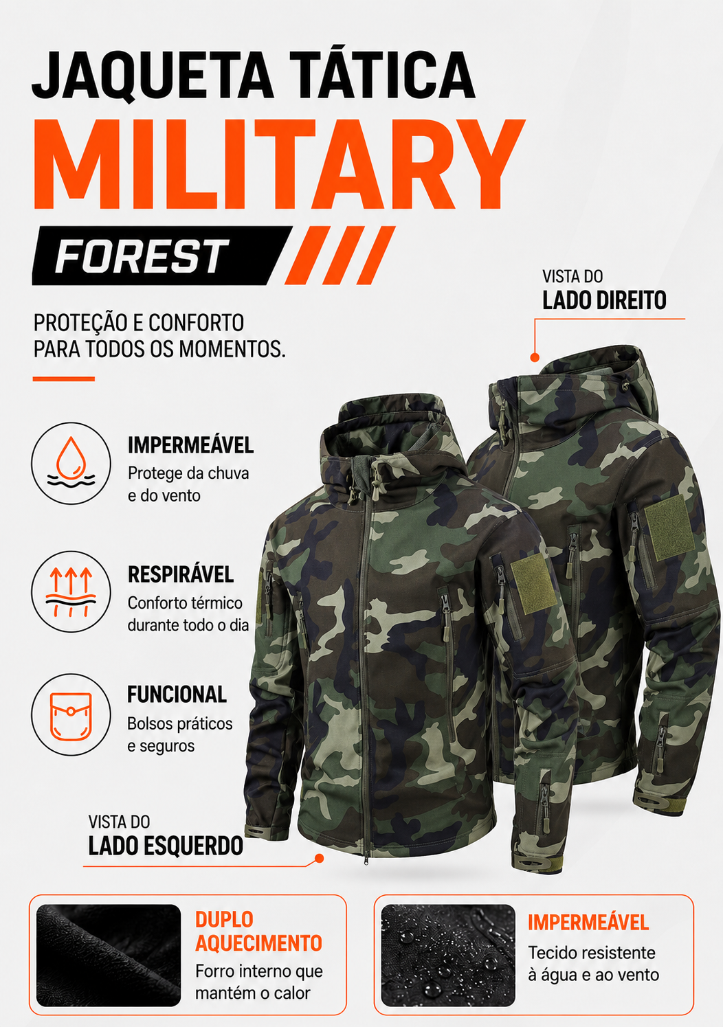 Jaqueta Tática Vanguard - Military