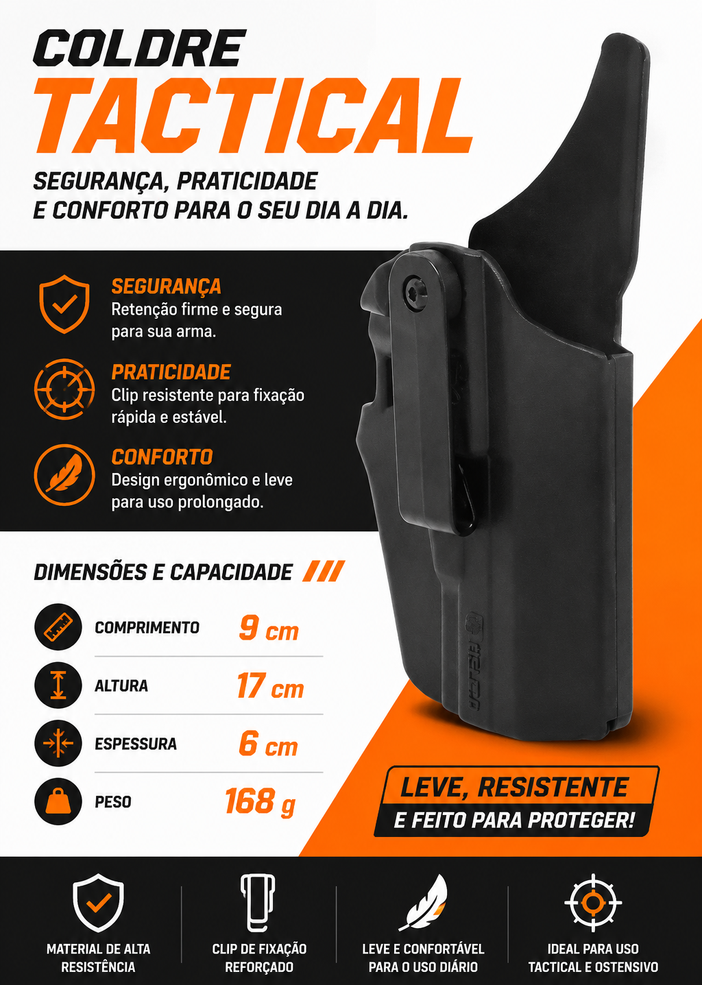 Coldre Velado Universal Revestido
