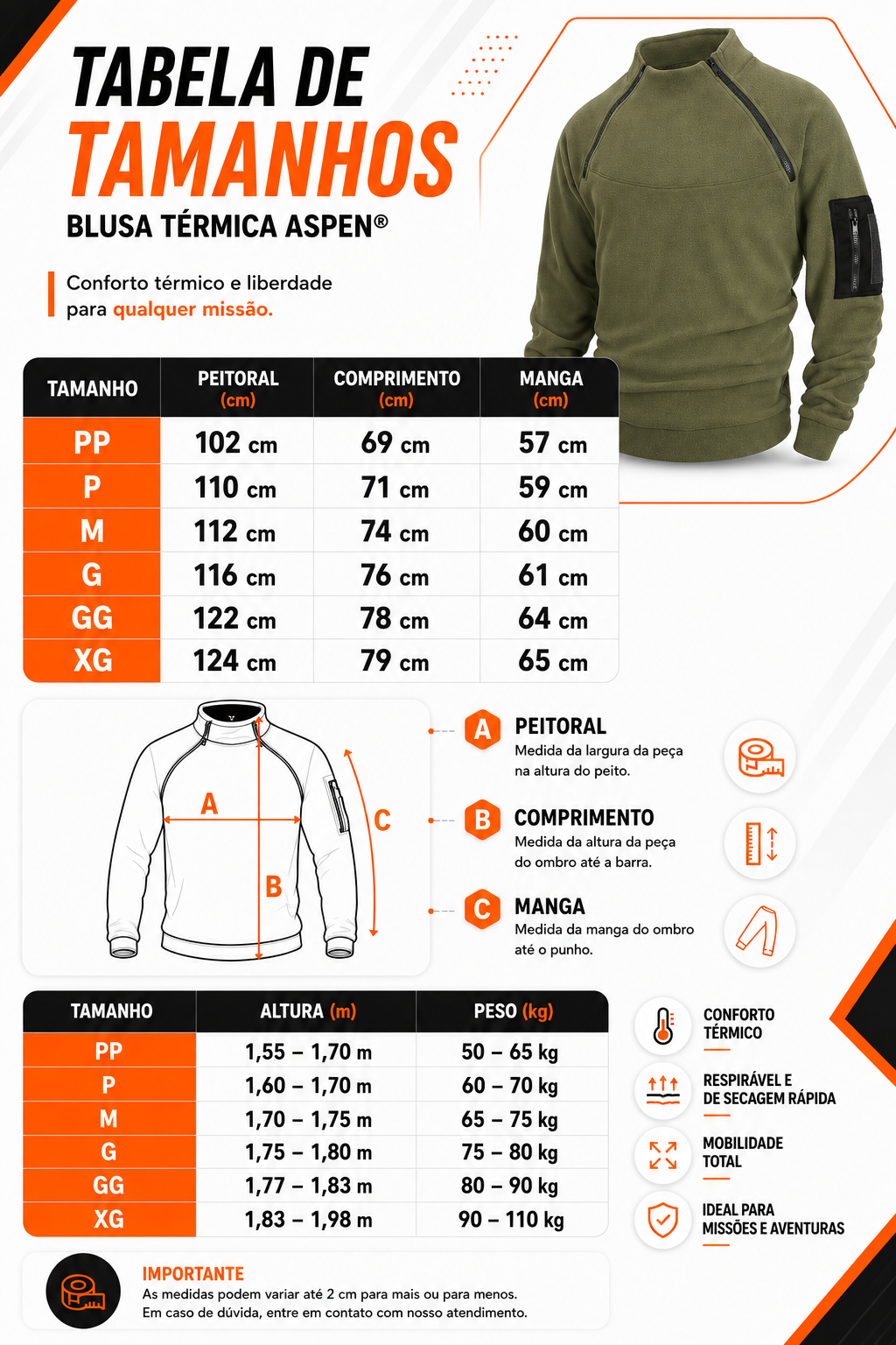 Blusa Térmica Aspen® - Verde Oliva
