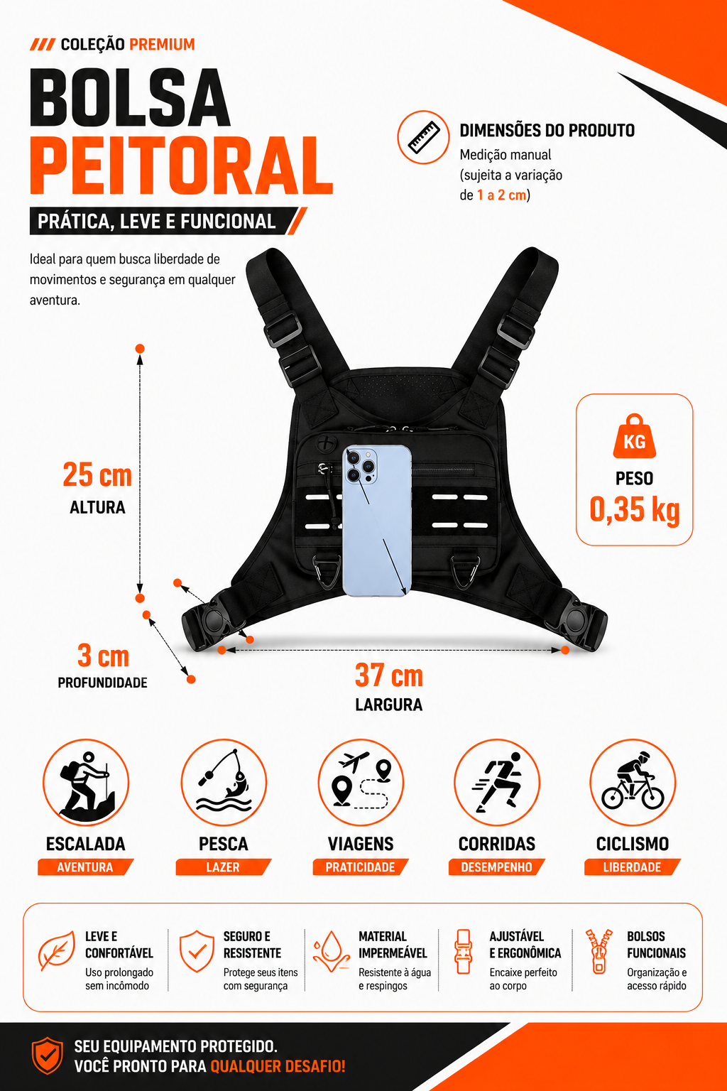Bolsa Tática Profissional Runner