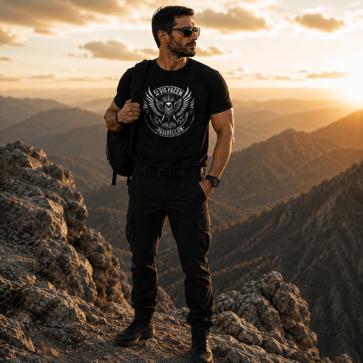 Camiseta Masculina Dry Fit Si Vis Pacem Para Bellum