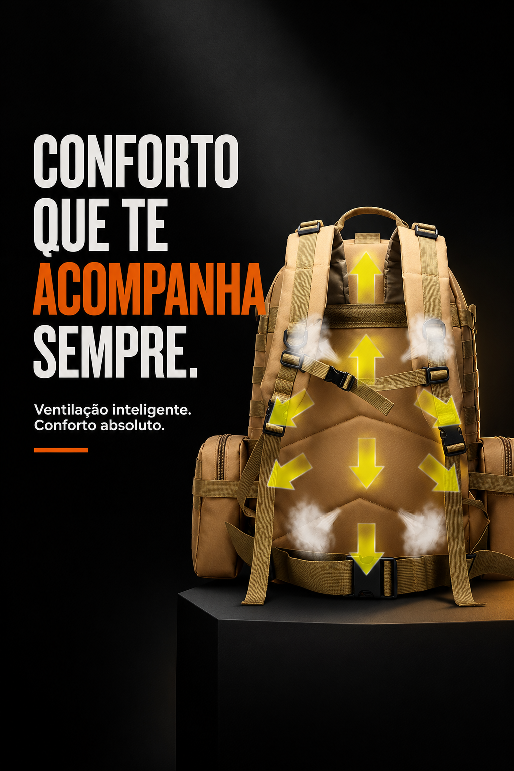 Mochila Militar Armor 65 Litros - Cáqui