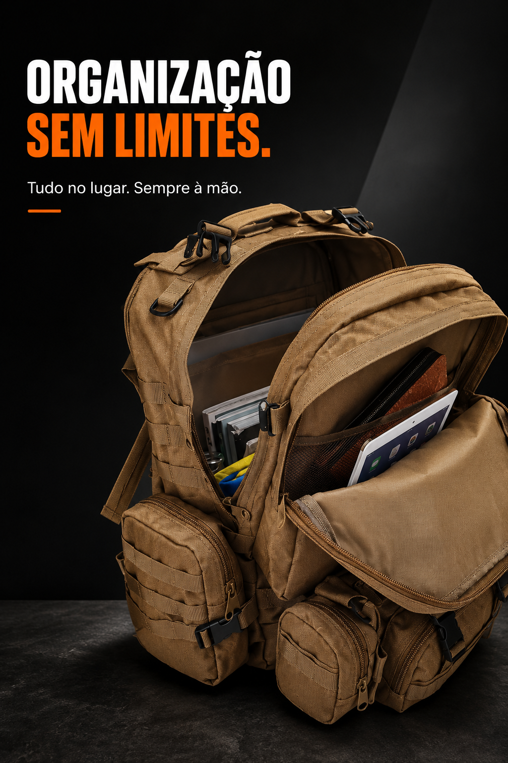Mochila Militar Armor 65 Litros - Cáqui