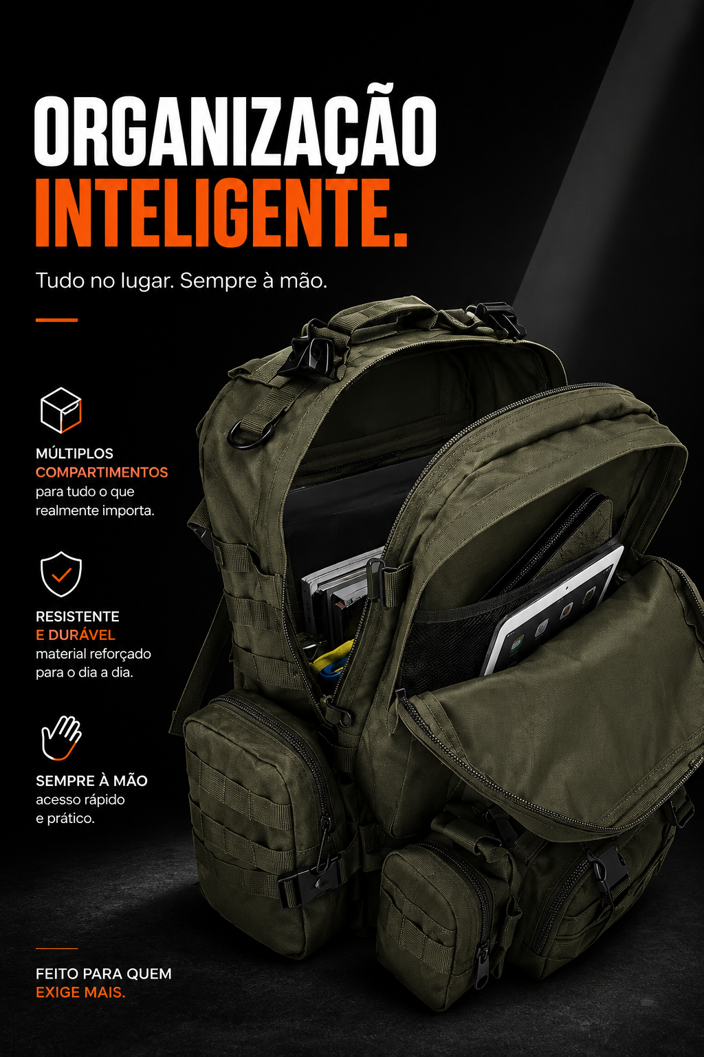 Mochila Militar Armor 65 Litros - Verde