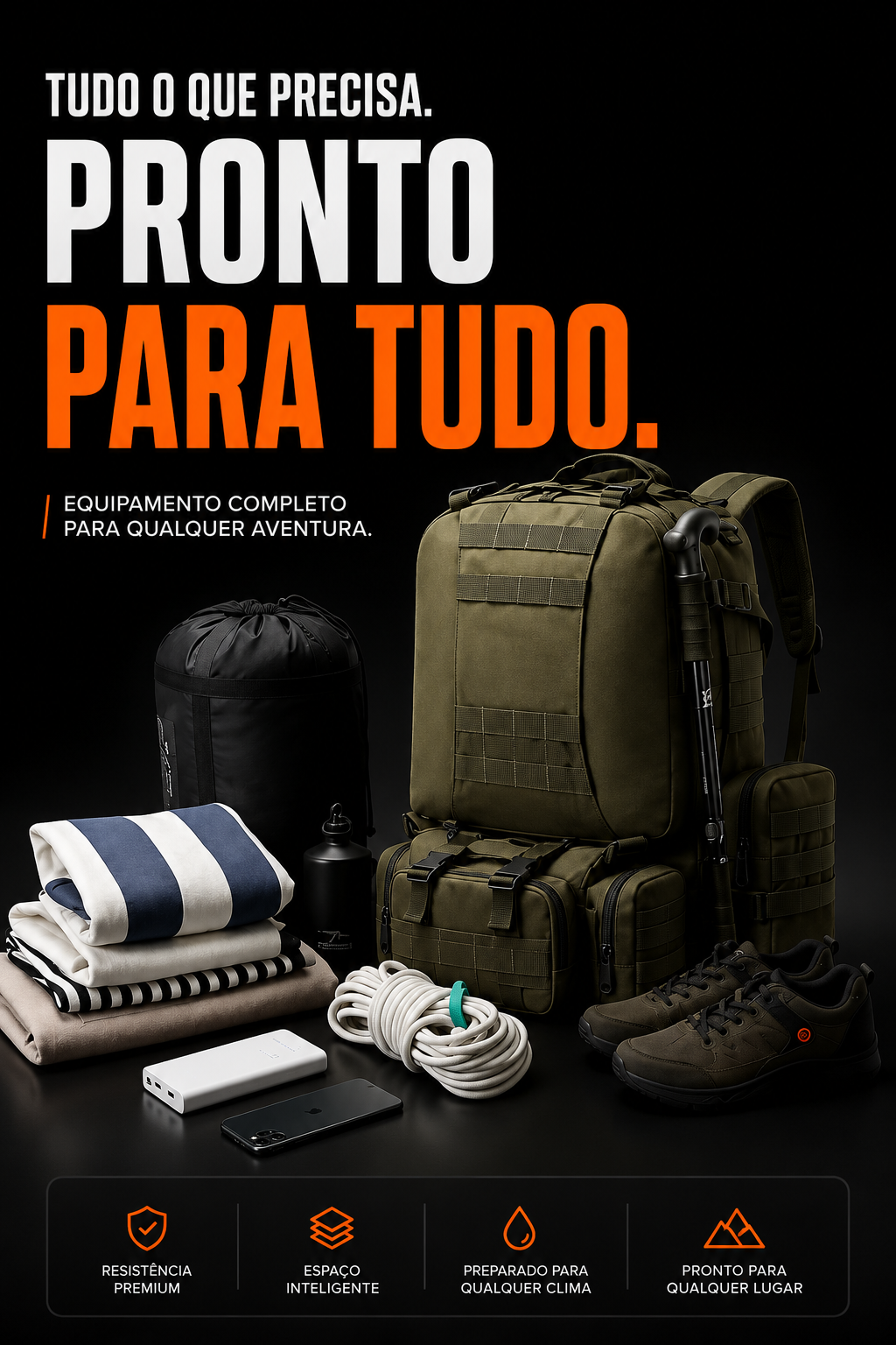 Mochila Militar Armor 65 Litros - Verde