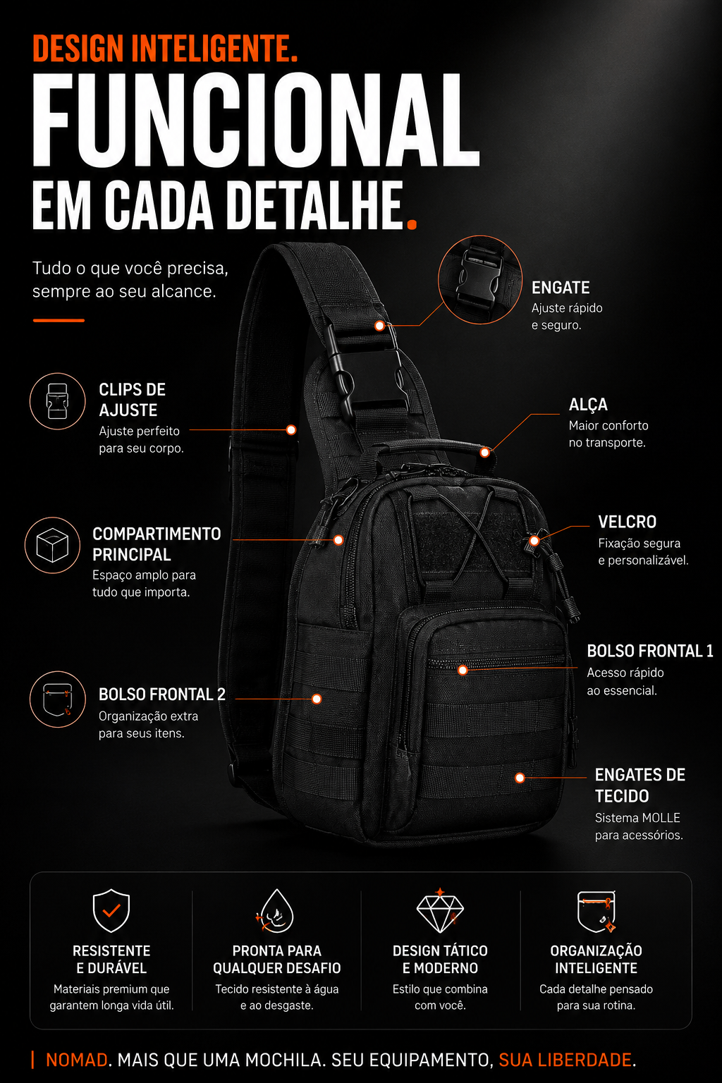 Mochila Transversal Outdoor