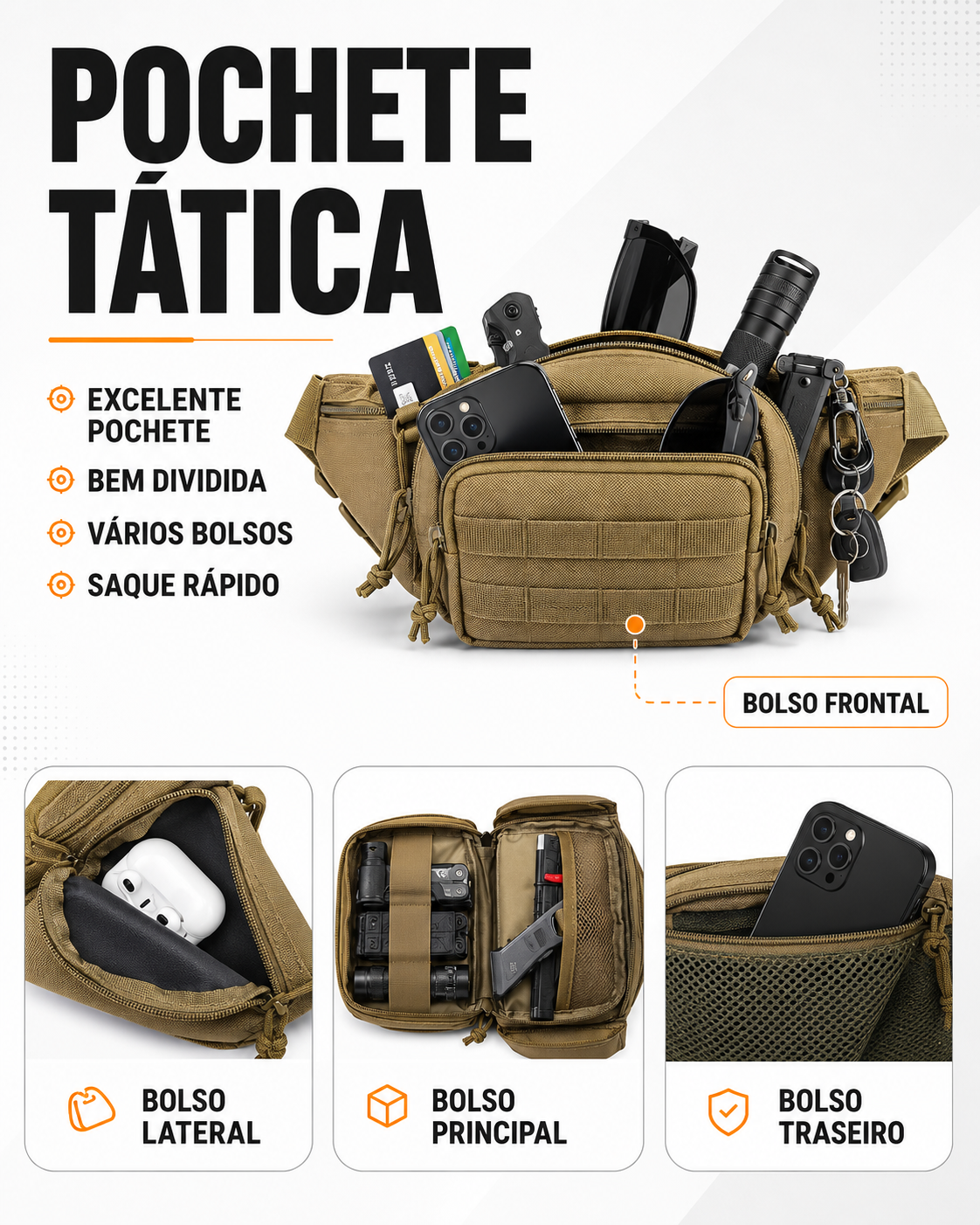 Pochete Tática de Saque Rápido