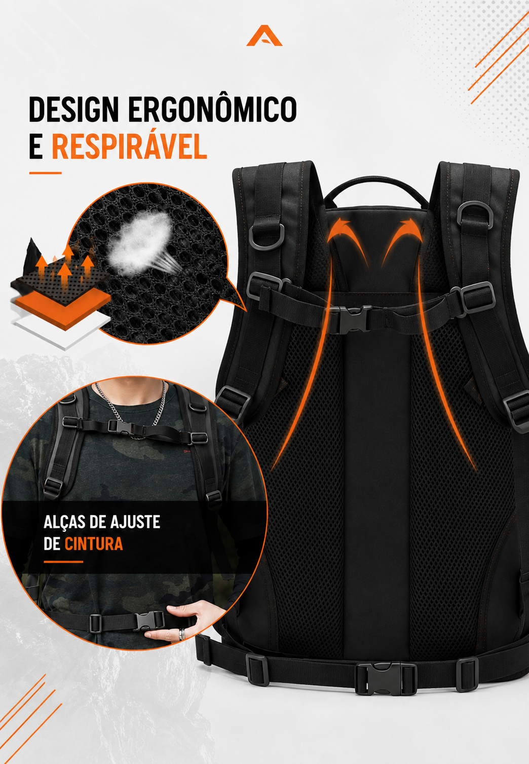 Mochila Tática Hornet 45 Litros - Preta