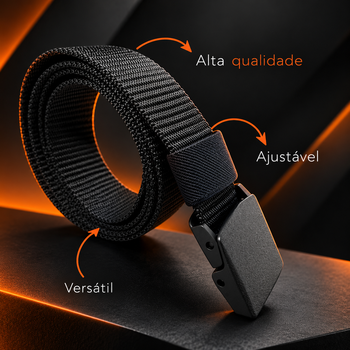 Cinto de Nylon com Fivela de Engate Rápido