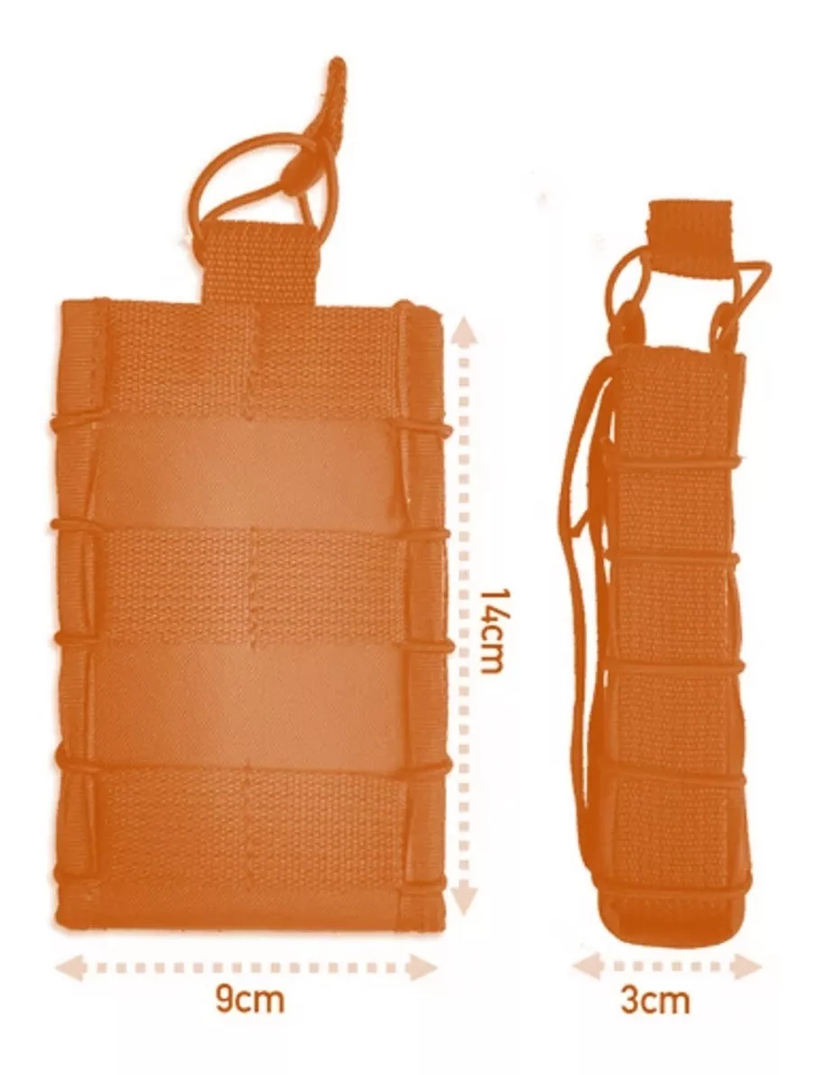 Kit Porta Carregador Fuzil 556/762 + Porta Carregador Pistola/Lanterna Fast Mag Preto
