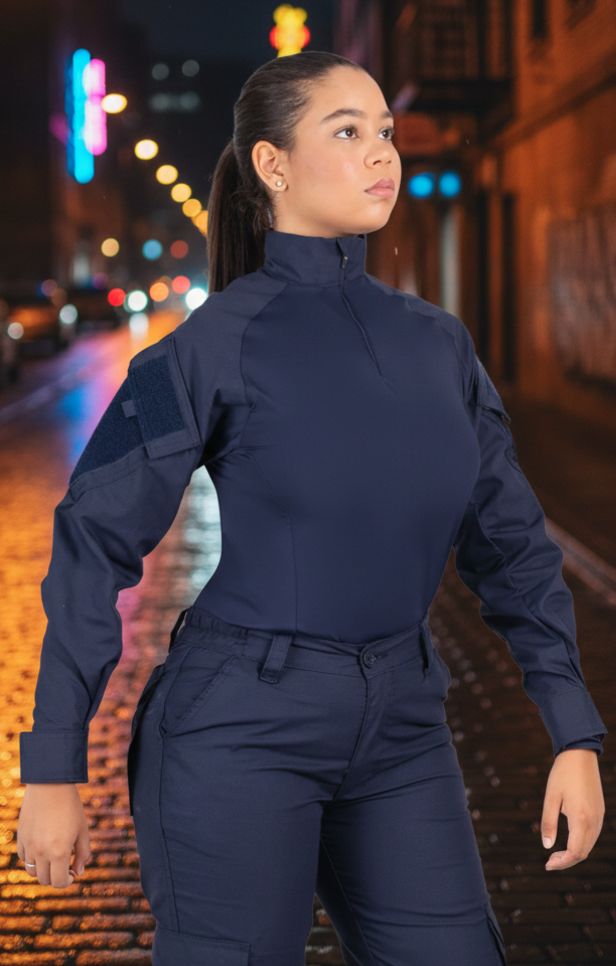 Combat Shirt Feminina Military  - Azul Marinho