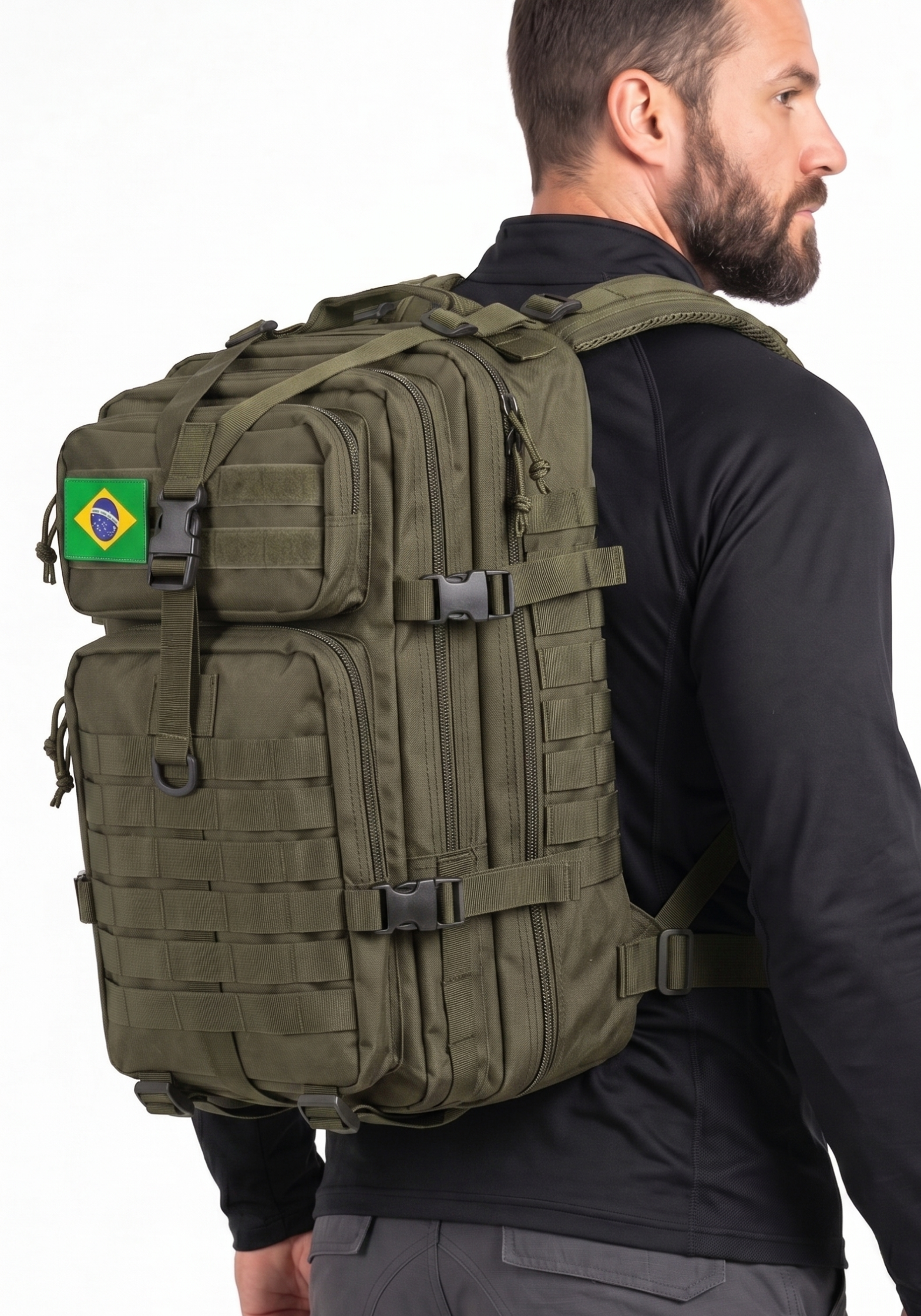 Mochila Tática Outdoor 50 Litros  - Verde Oliva