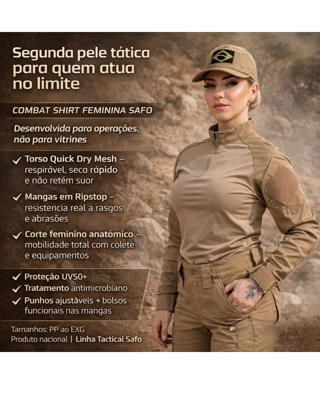 Combat Shirt Valkyria  - Cáqui