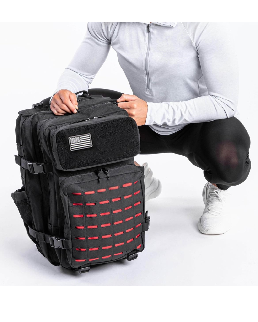 Mochila Nomad 50 Litros - Preto e Vermelho