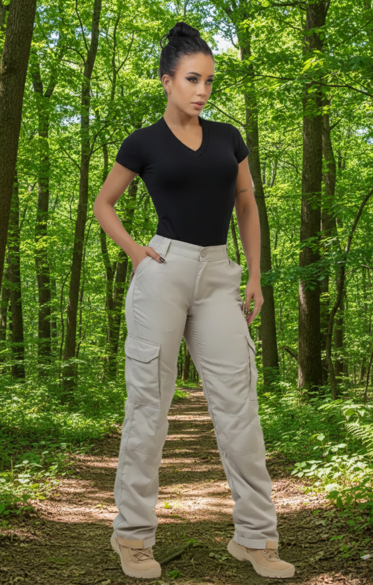Calça Tática Feminina Thunder® - Cáqui