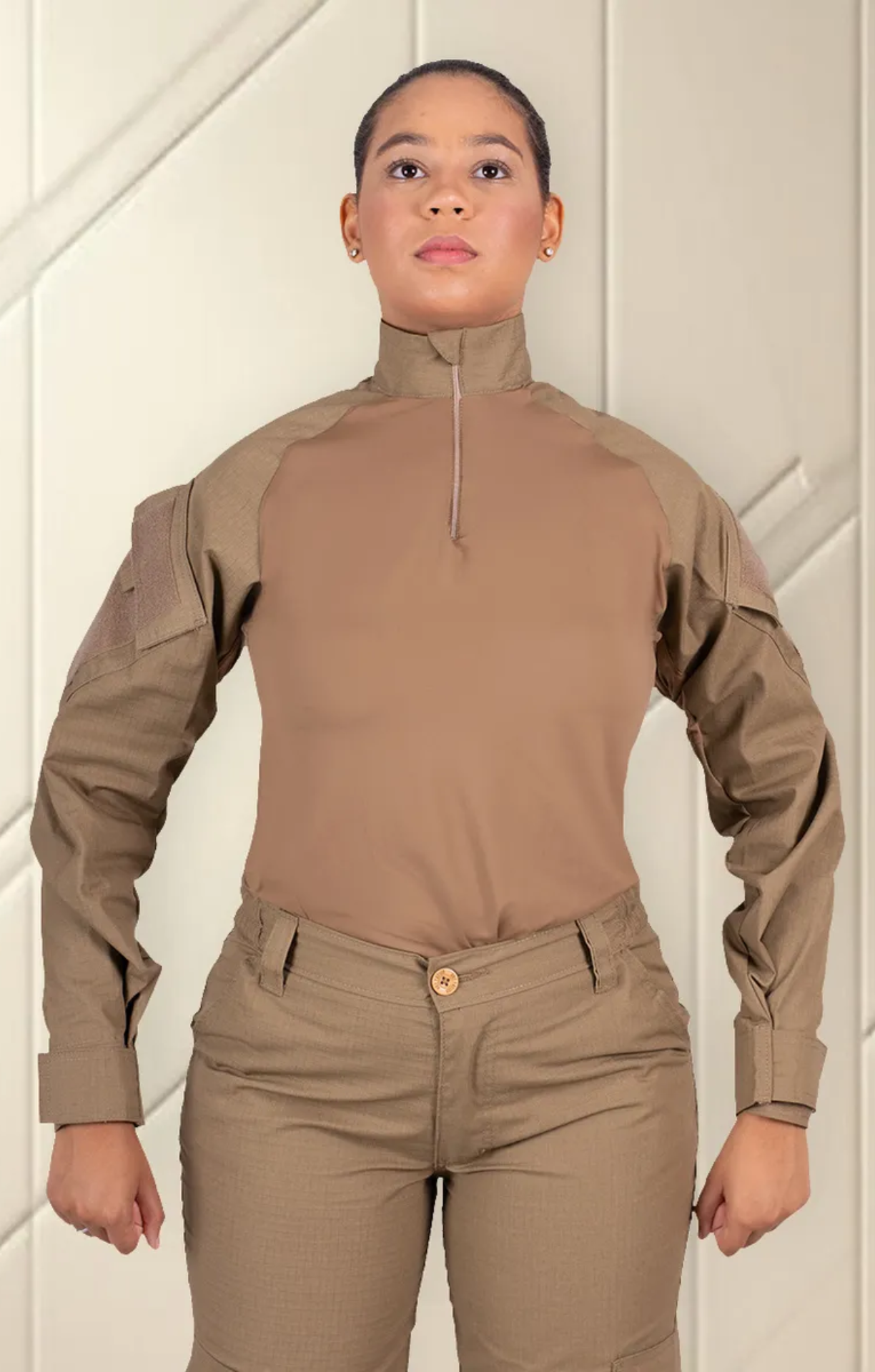 Combat Shirt Feminina Military  - Cáqui