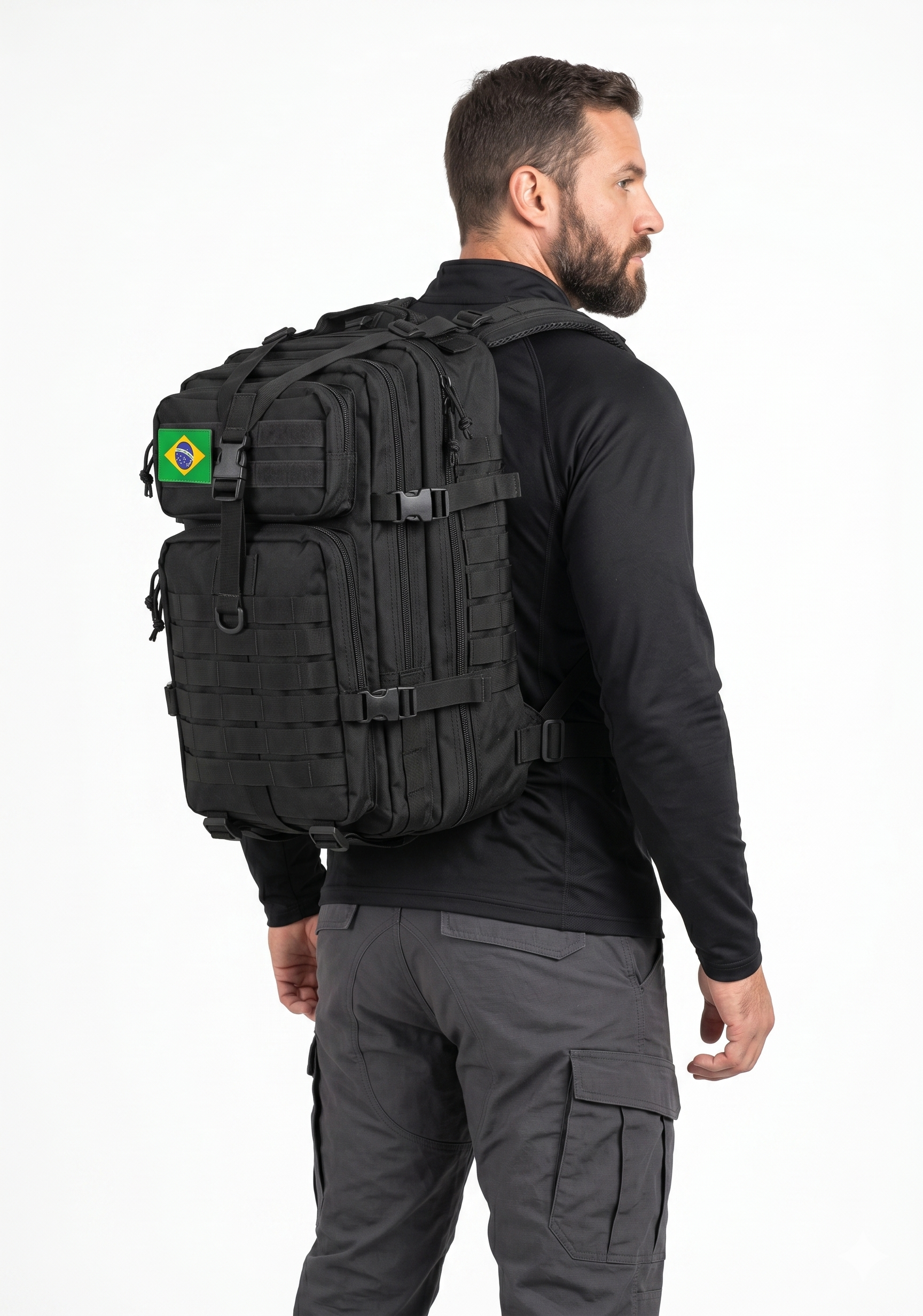 Mochila Tática Outdoor 50 Litros - Preta