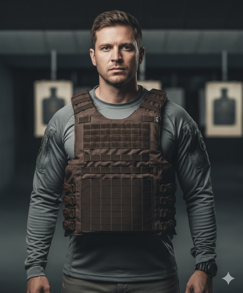 Capa de Colete Modular Slim Protection - Marrom