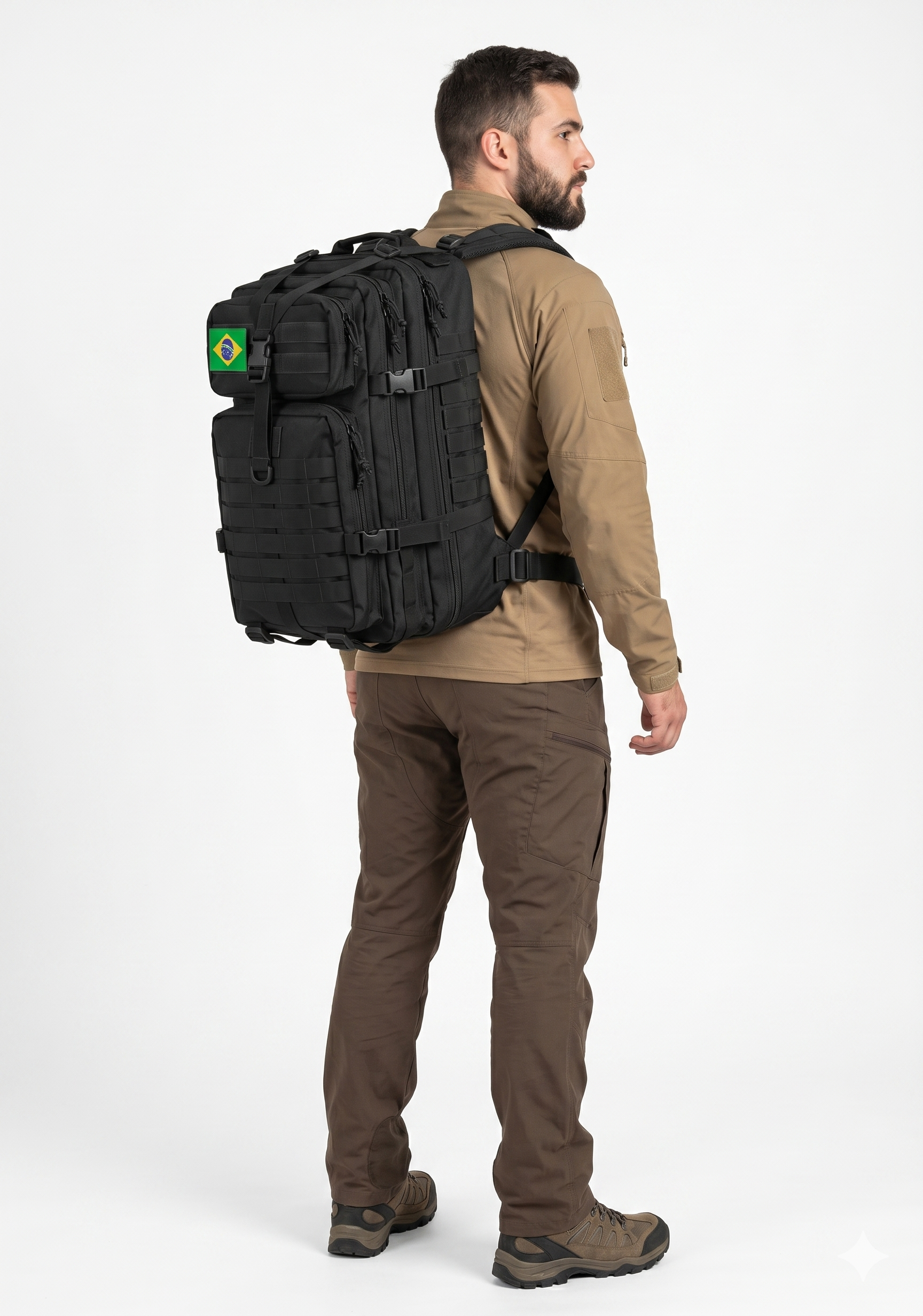 Mochila Tática Outdoor 50 Litros - Preta