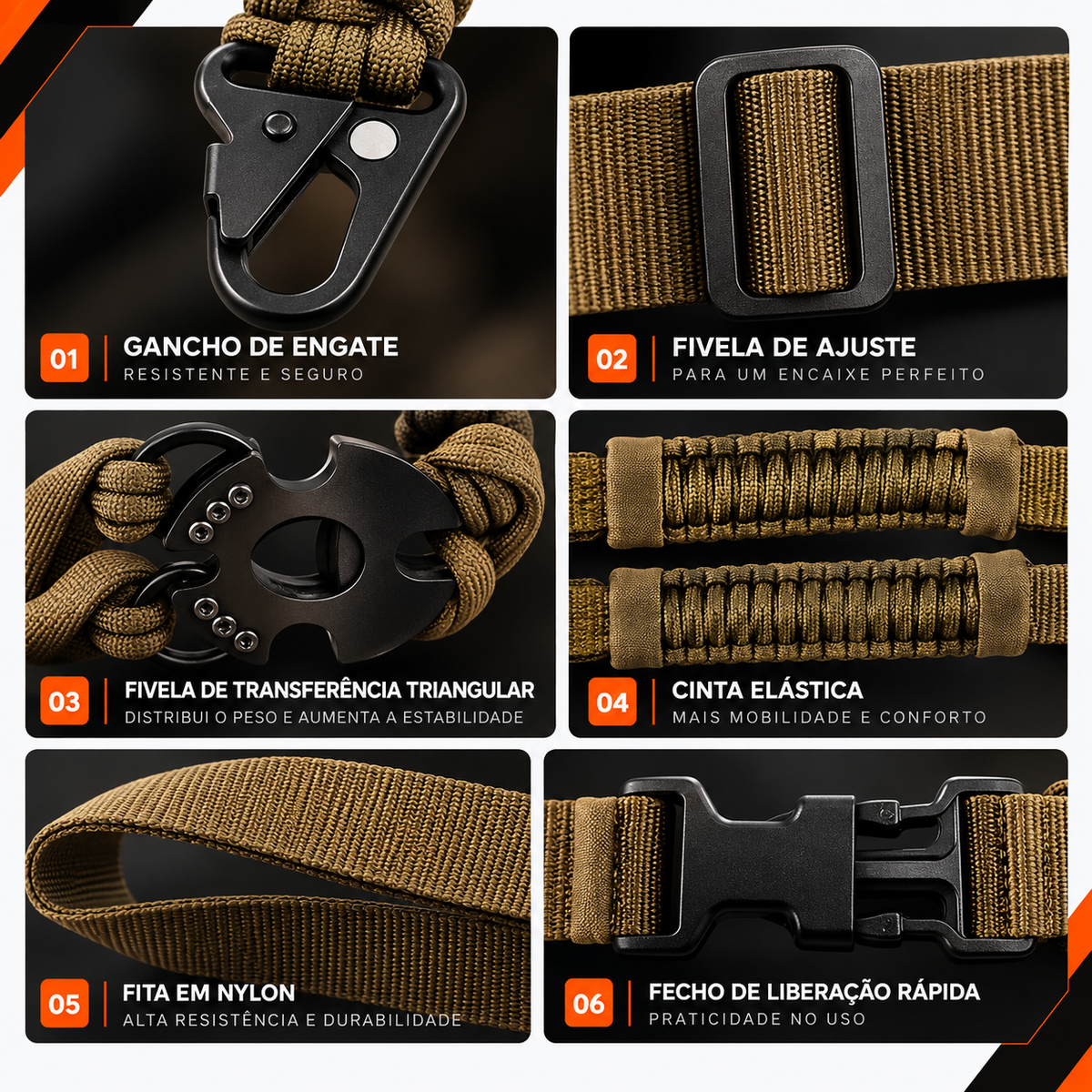 Bandoleira Profissional Paracord