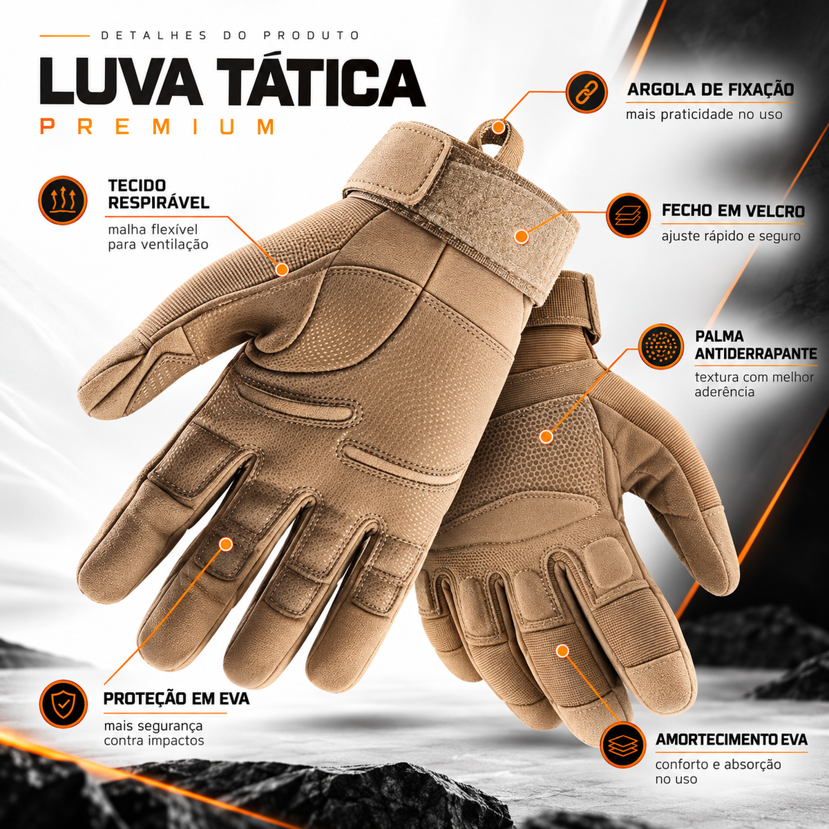 Luva Tática Combat