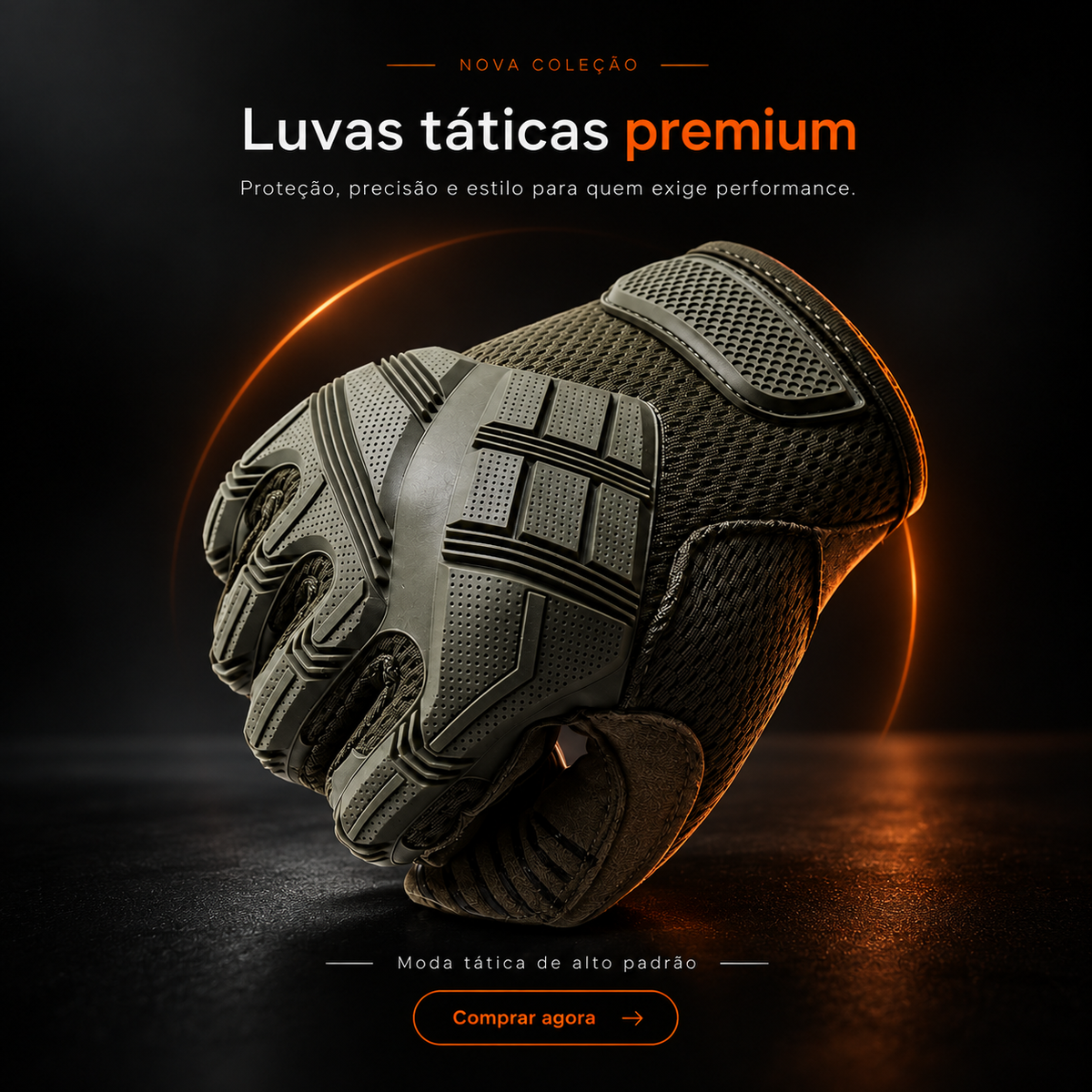 Luva Tática Touch Antiderrapante Desert
