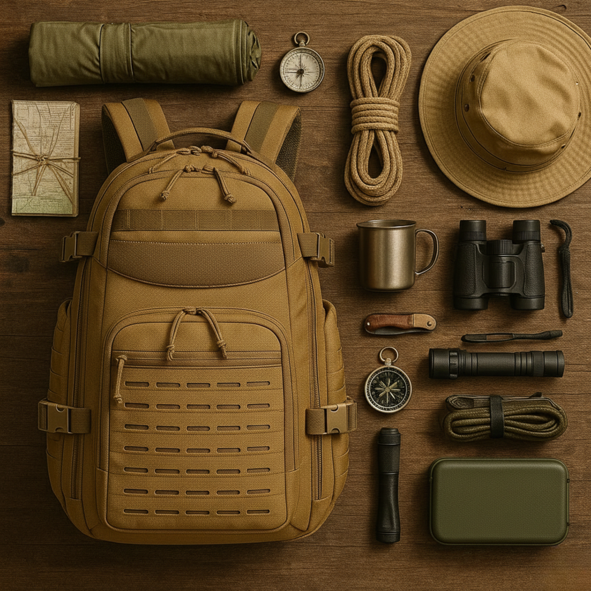 Mochila Tática 45 Litros Falcon® - Cáqui