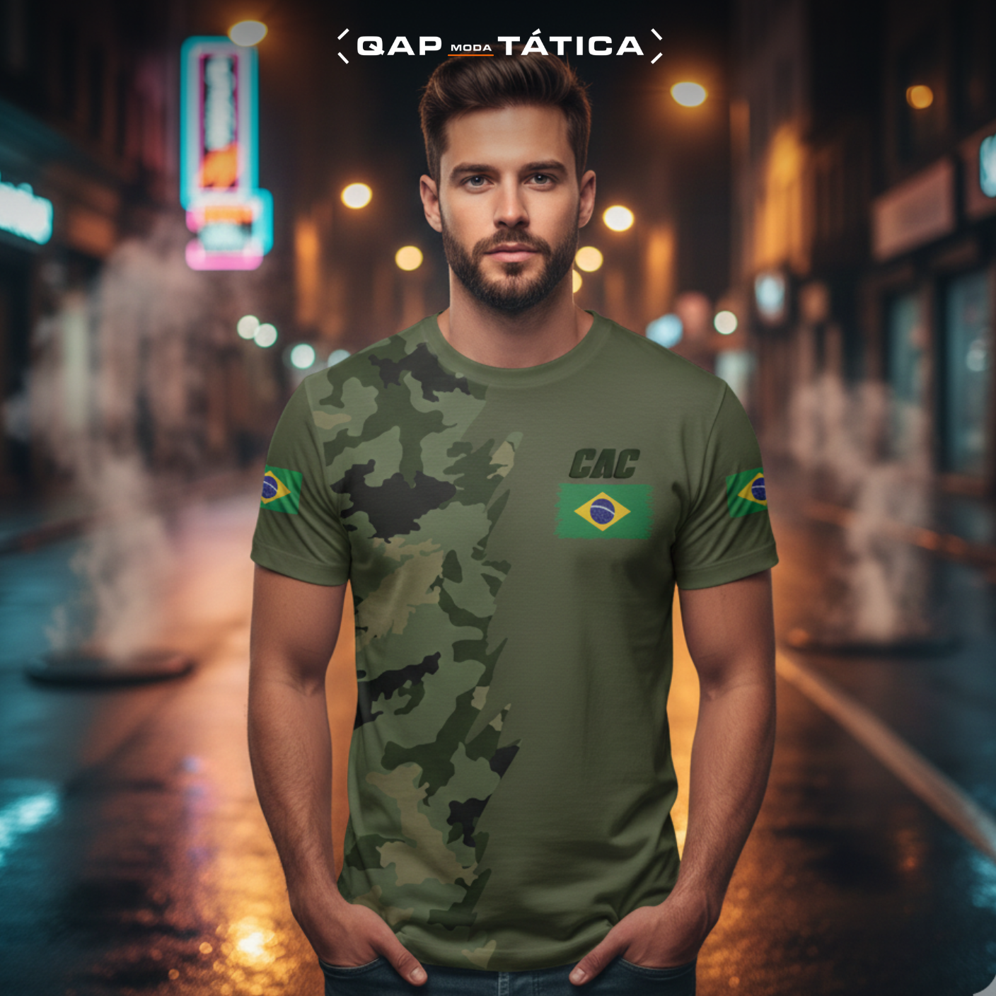 Camiseta CAC - Camuflada
