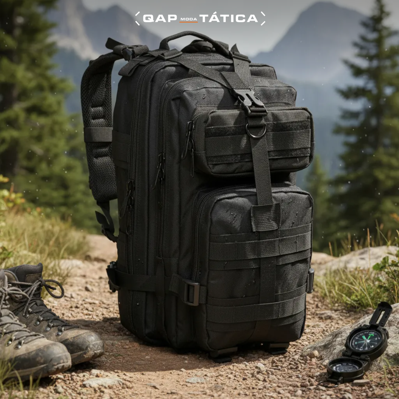 Mochila Tática 30 Litros Outdoor® - Preta