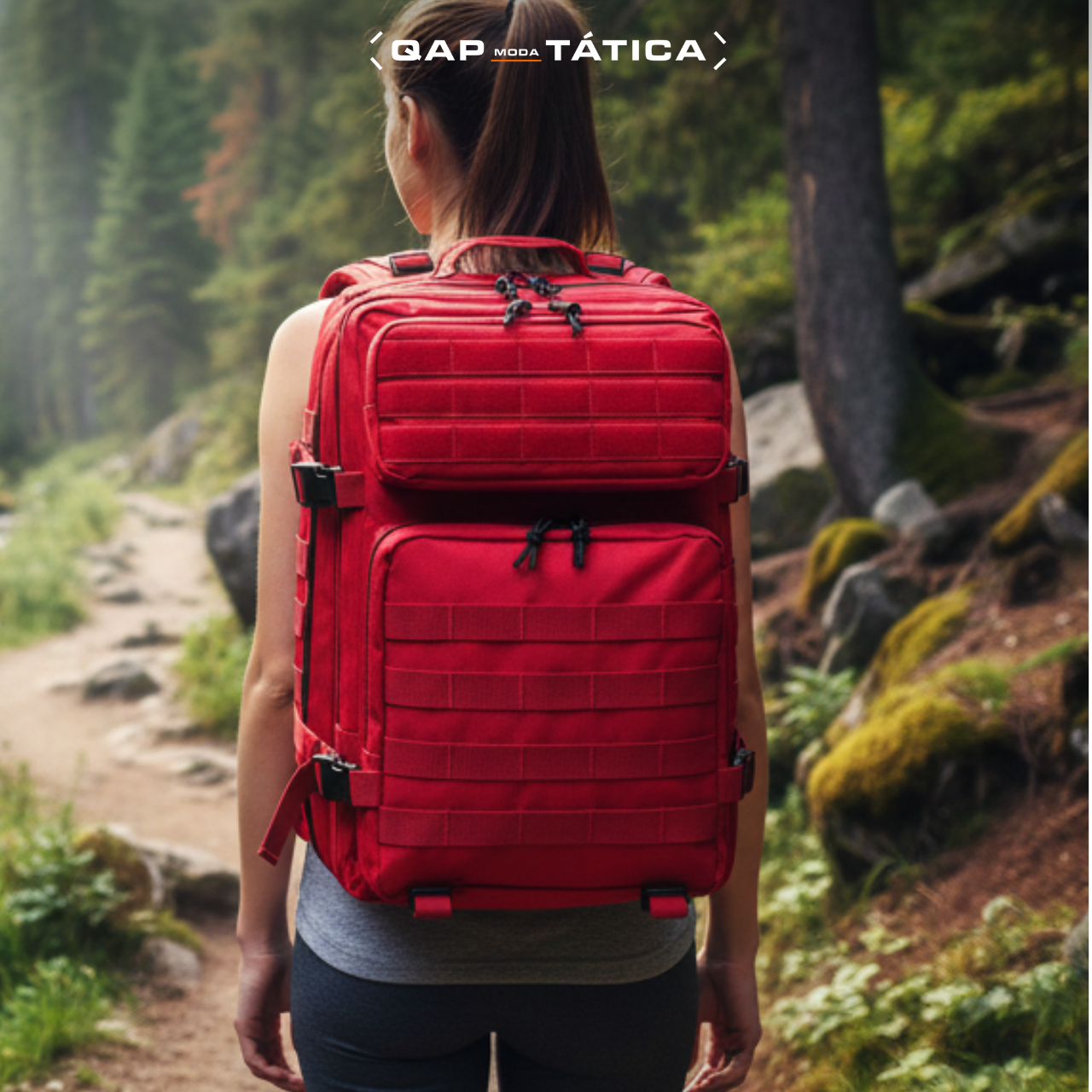 Mochila Tática 50 Litros Outdoor® - Vermelha