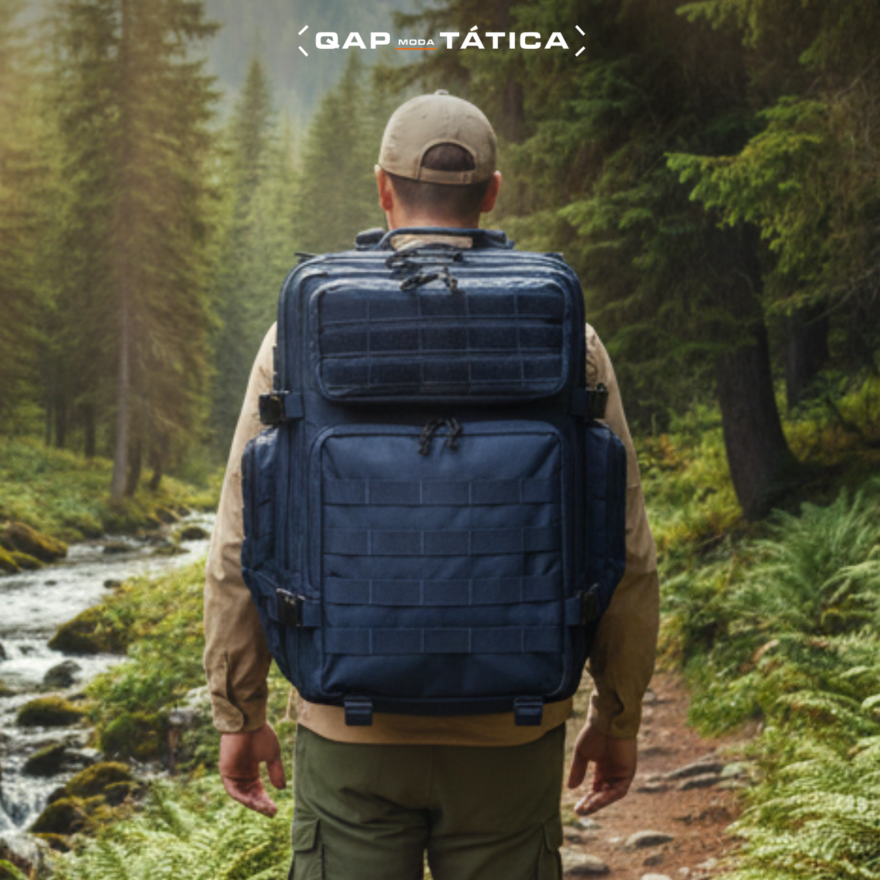 Mochila Tática 50 Litros Outdoor® - Azul