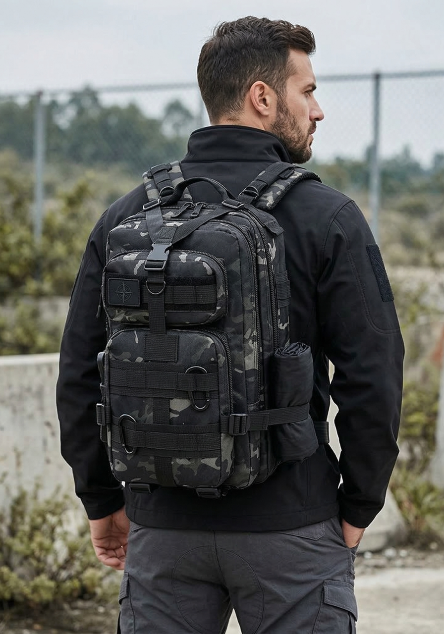 Mochila Tática Outdoor® 30 Litros - Multicam Black