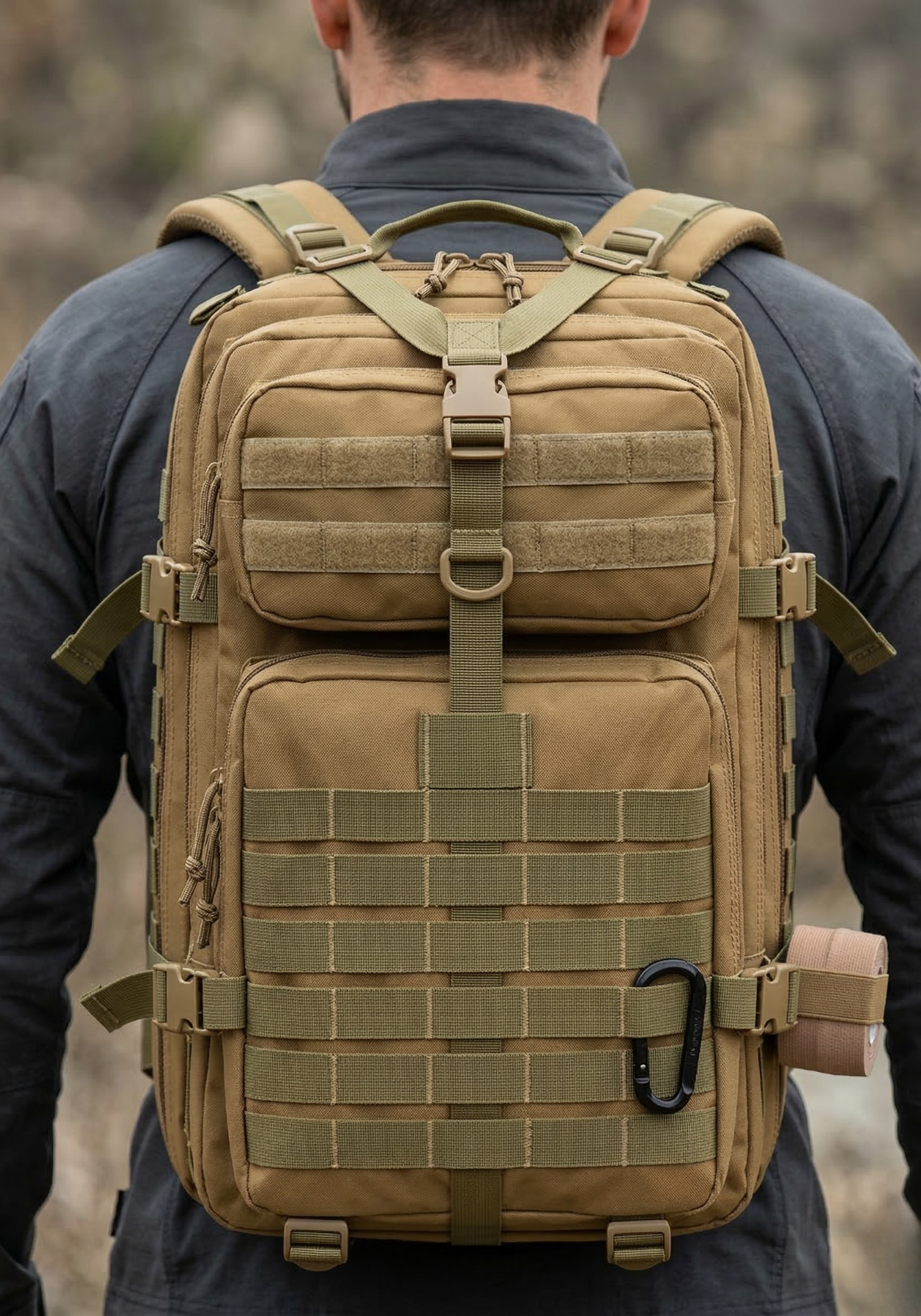 Mochila Tática Outdoor® 50 Litros - Cáqui