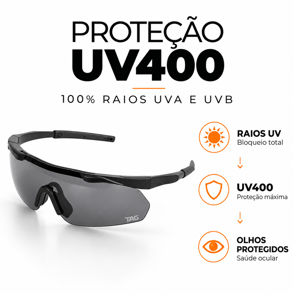 Óculos Tático Blaze Pro - com Proteção UV e 3 lentes