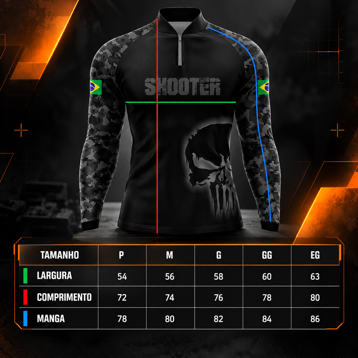 Camiseta Dryfit Atirador com Proteção UV50+
