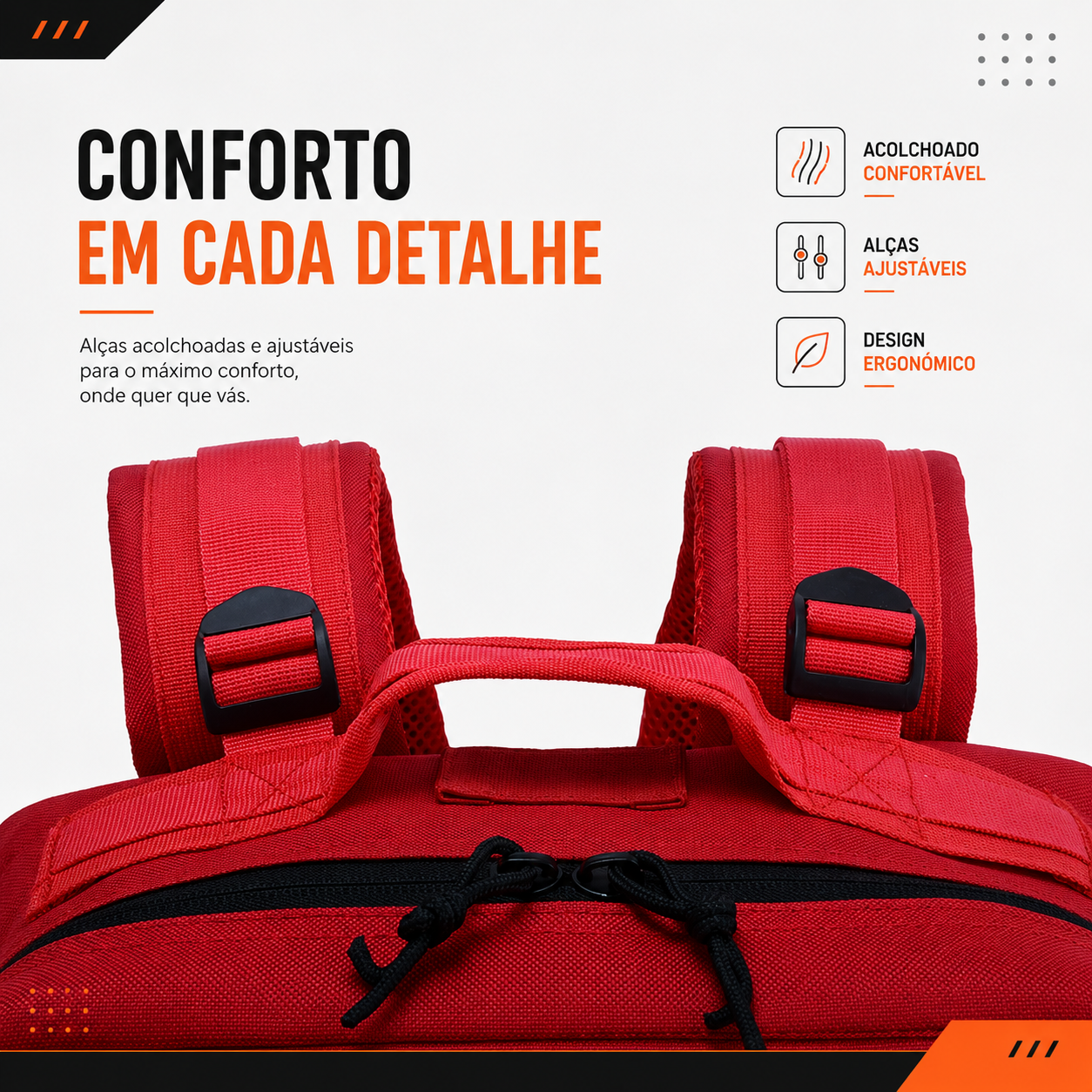Mochila Tática Outdoor 50 Litros  - Vermelha