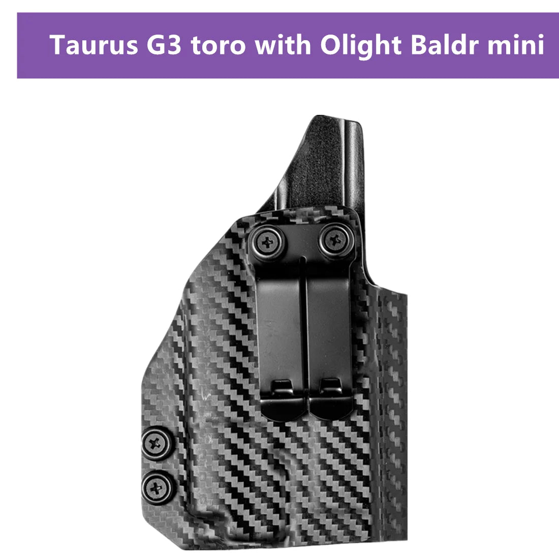 Coldre Velado em Fibra de Carbono para Taurus G3 TORO – Compatível com Red Dot e Lanterna